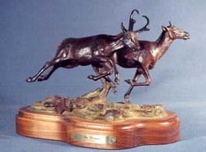 The Getaway - Bill Nebeker Western Wild Life Bronze Sculpture at Mountain Spirit Gallery in Prescott, Arizona