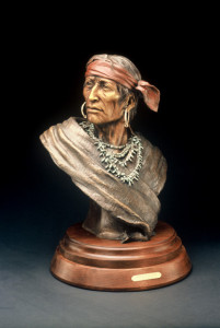 Keeper of the Eagle - Kliewer Navajo Bronze Sculpture by Susan Kliewer at Mountain Spirit Gallery in Prescott, Arizona