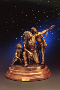 Stargazers - Kliewer South West Bronze Sculpture By Cow Girl Up Artist at Mountain Spirit Gallery in Prescott, Arizona